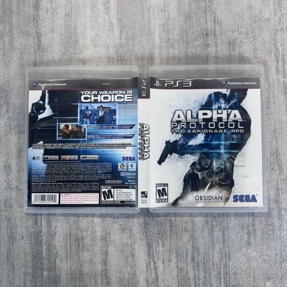 Alpha Protocol (Sony PlayStation 3, 2010) PS3 No Manual - Picture 4 of 4